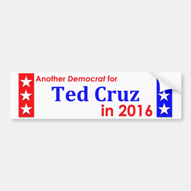 Another Democrat for Ted Cruz 1016 Bumper Sticker (Front)