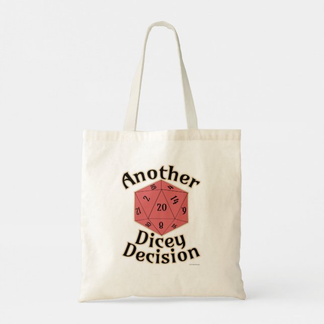 Another Dicey Decision Boardgame Slogan Tote Bag (Back)