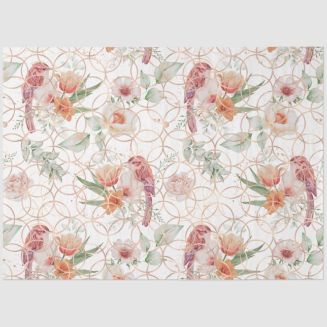 Another Flower and Bird Series Design 11 Tissue Paper (Front)