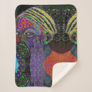 another girl with a pearl sherpa blanket