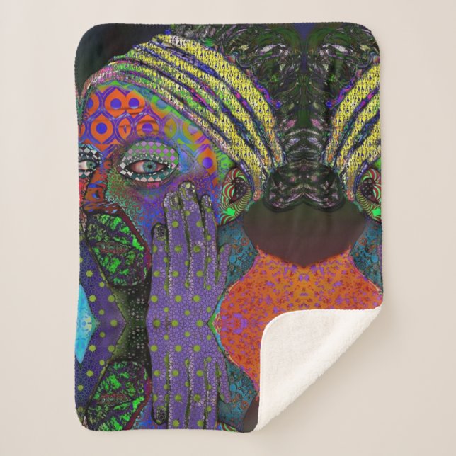 another girl with a pearl sherpa blanket (Front)