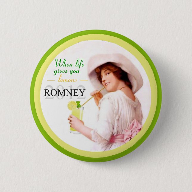 Another Lemon: Romney 2012 6 Cm Round Badge (Front)
