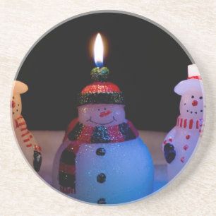 Another Lit Snowman Coaster