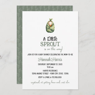 Another Little Sprout on the Way Baby Invitation