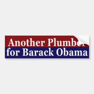 Another Plumber for Barack Obama Sticker