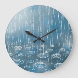 Another Rainy Day Large Clock