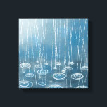 Another Rainy Day Painting Canvas Print<br><div class="desc">Painting of rain falling into puddles.  Perfect for weather watchers,  storm chasers and anyone in need of refreshing.</div>