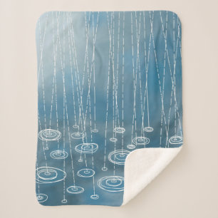 Another Rainy Day Weather Painting Sherpa Blanket