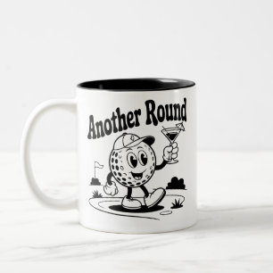 Another Round Golf Lover Sports Golfing Man  Two-Tone Coffee Mug