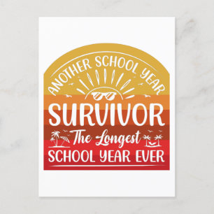 Another School Year Survivor Funny School Postcard