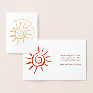 Another Trip Around the Sun Custom Birthday Real Foil Card
