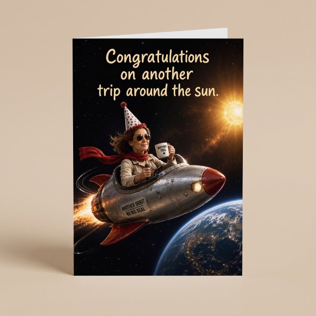Another Trip Around the Sun Funny Birthday Card (Creator Uploaded)