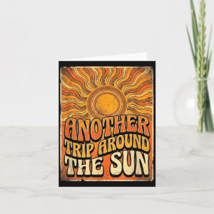 Another Trip Around The Sun Retro 70s Birthday Card