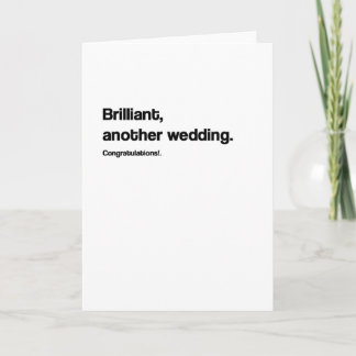 Another Wedding Funny Wedding Card