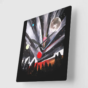 Another World Painting by Alfred Fox Square Wall Clock