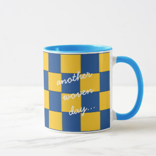 Another Woven Day Blue and Yellow Mug