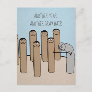 Another Year Grey Hair Funny Old Birthday Card
