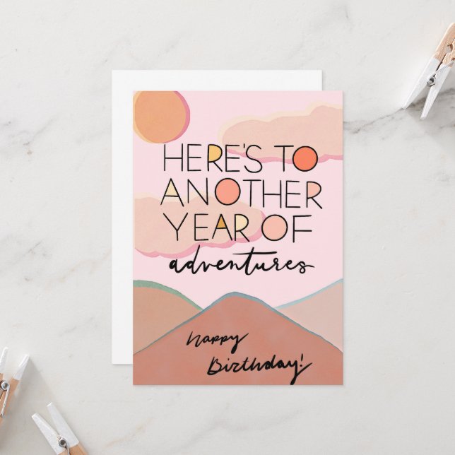 Another year of adventures invitation (Front/Back In Situ)