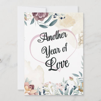 Another Year of Love Personalised Wedding Annivers Invitation