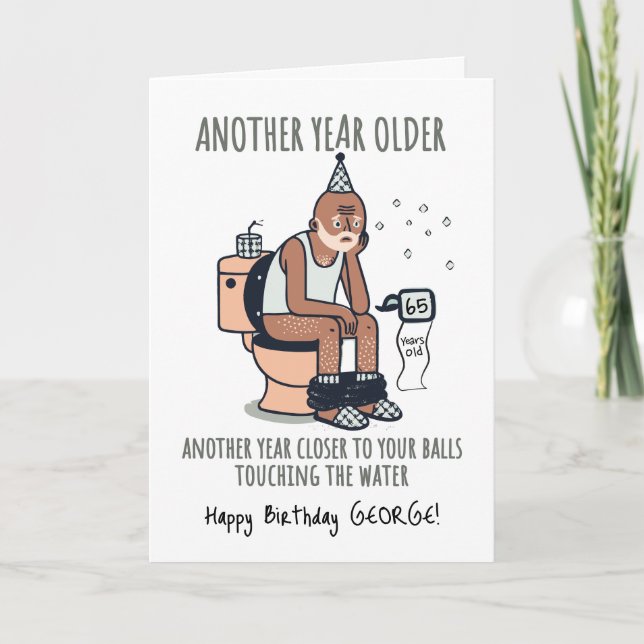 "Another year older" 75 Funny birthday card (Front)