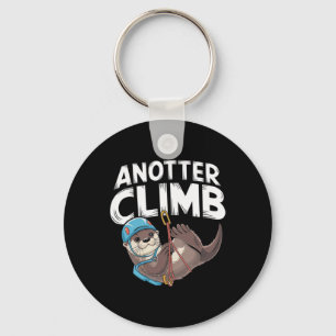 Anotter Climb - Funny Climbing Pun Otter Climber  Key Ring