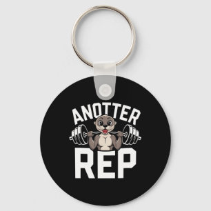 Anotter Rep - Funny Bodybuilding Otter Fitness Key Ring
