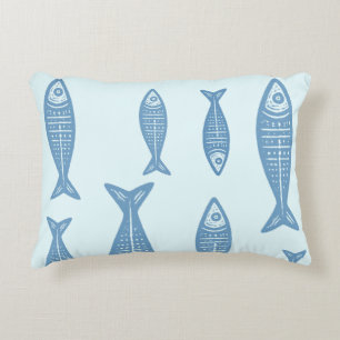 Anouke Coastal Fish / Fjord Blue Decorative Cushion