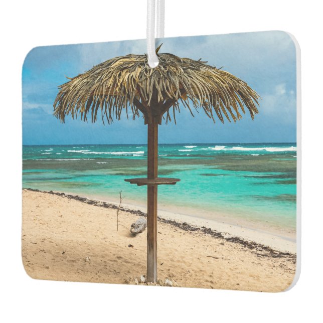 Anse des Rochers beach Car Air Freshener (Left)