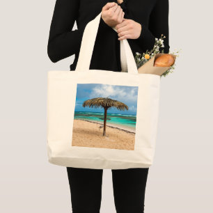 Anse des Rochers beach Large Tote Bag