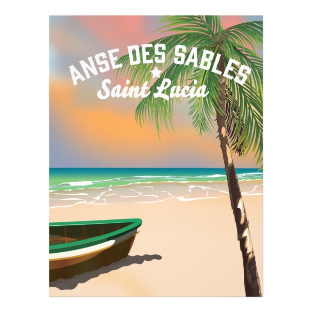 Anse Des Sables Saint Lucia Photo Print (Front)