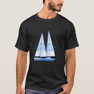 Anse Source d'Argent Seychelles Nautical Sailboat  T-Shirt