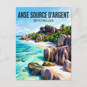 Anse Source d'Argent Seychelles Postcard