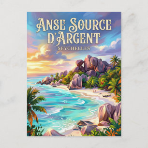 Anse Source d'Argent Seychelles Postcard