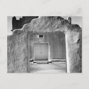 Ansel Adams - Church Entrance - New Mexico Postcard