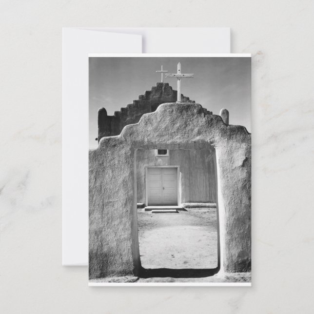 Ansel Adams - Church Entrance - New Mexico Save The Date (Front)