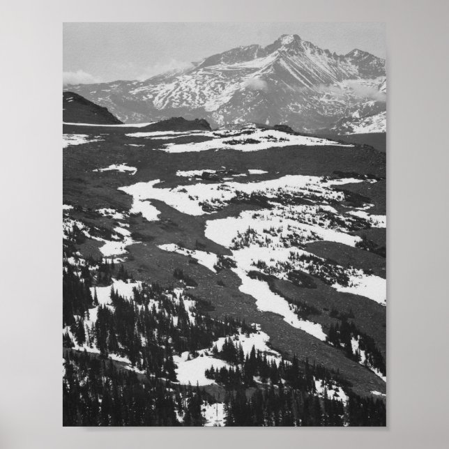 Ansel Adams - Long's Peak Rocky Mountain Poster (Front)
