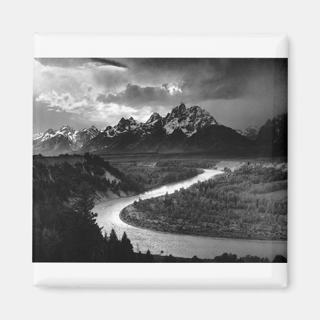 Ansel Adams The Tetons and the Snake River 1942 Magnet (Front)