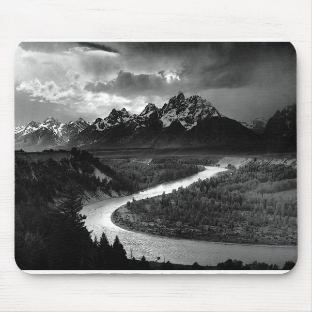 Ansel Adams The Tetons and the Snake River 1942 Mouse Mat (Front)