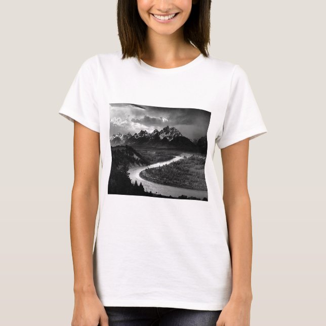 Ansel Adams The Tetons and the Snake River 1942 T-Shirt (Front)