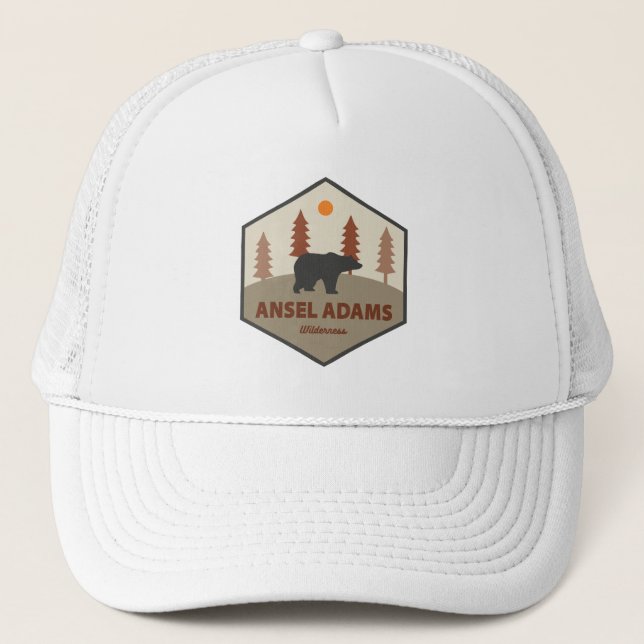 Ansel Adams Wilderness California Bear Trucker Hat (Front)