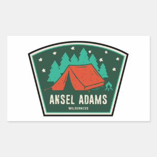 Ansel Adams Wilderness California Camping Rectangular Sticker