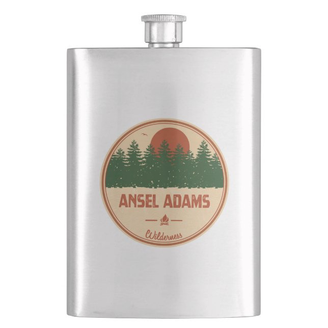 Ansel Adams Wilderness California Hip Flask (Front)