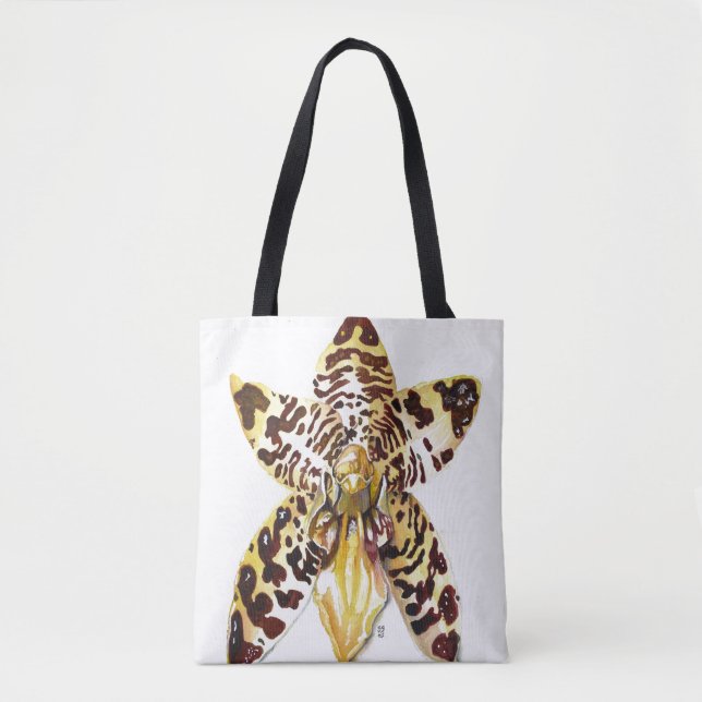 Ansellia Africana Orchid Tote Bag (Front)
