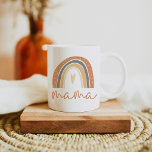 ANSLEY Boho Burnt Orange Rainbow Heart Mama Coffee Mug<br><div class="desc">This ceramic mug features a bohemian burnt orange terracotta rainbow with a heart inside and the 'mama' written in a fun handwritten script font. This mug is the perfect gift for your an expecting mama or for your favourite mum out there.</div>