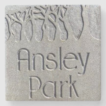 Ansley Park, Atlanta Marble Stone Coaster.