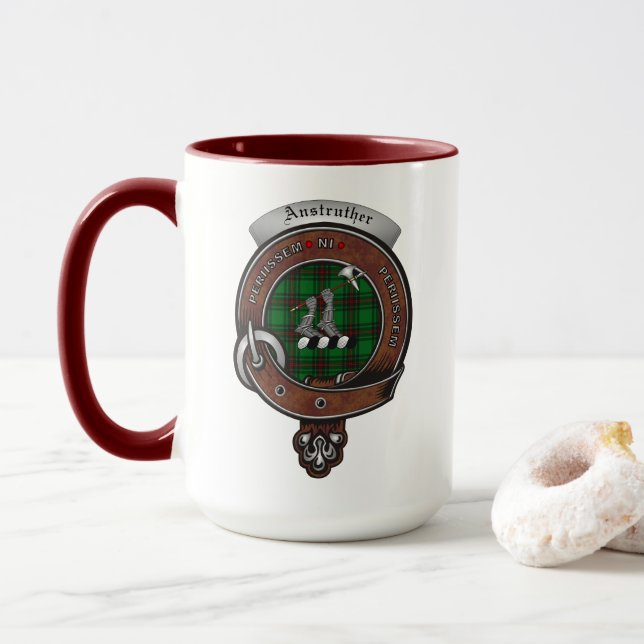 Anstruther Clan Badge Combo 15oz Mug (With Donut)