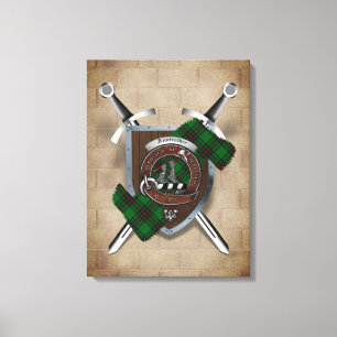 Anstruther Clan Badge Crossed Swords Canvas Print