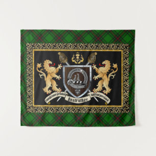 Anstruther Clan Badge & Motto w/Lions  Tapestry