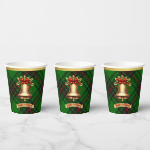Anstruther Personalised Tartan Christmas Paper Cups