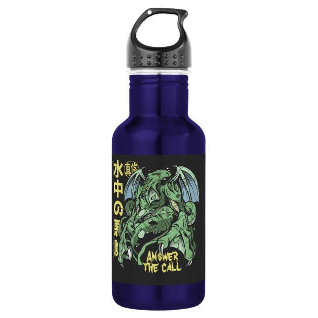 Answer the Call Cthulhu with Japanese 532 Ml Water Bottle (Front)